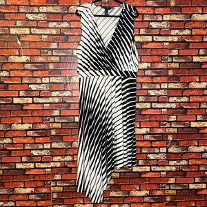 18/20 Lane Bryant Black and White Striped Dress